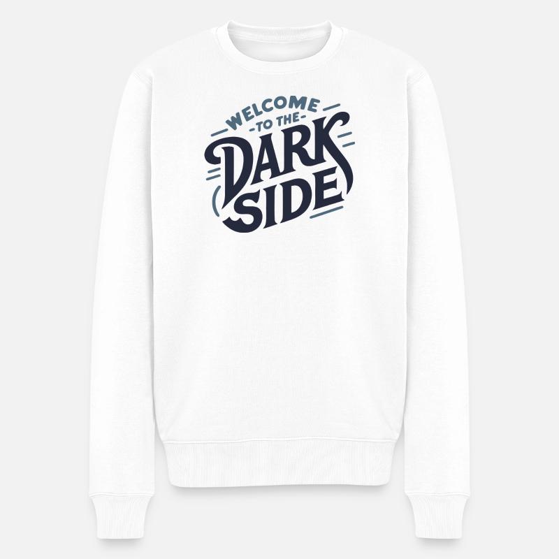 Die dunkle Seite - Männer Premium Bio Pullover - Weiß