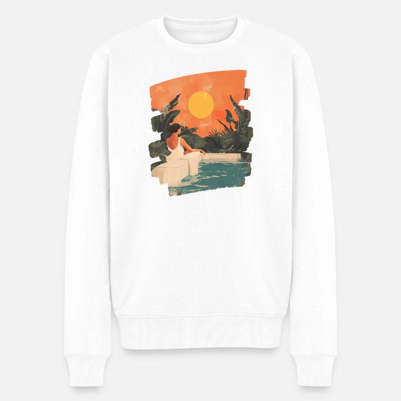Détente Méditation Prendre soin de soi - Pull Premium bio Homme - blanc