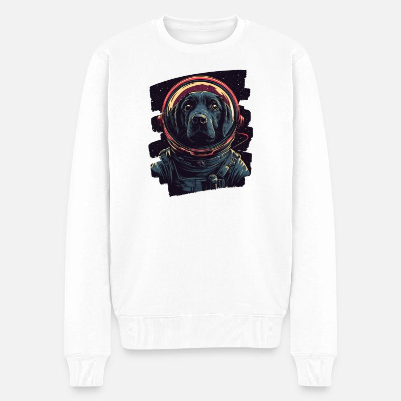 Astronaute du Labrador - Pull Premium bio Homme - blanc