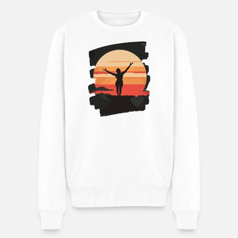 Yoga Namaste Meditation - Männer Premium Bio Pullover - Weiß