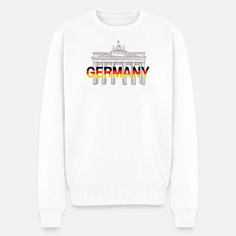 GERMANY - Männer Premium Bio Pullover - Weiß