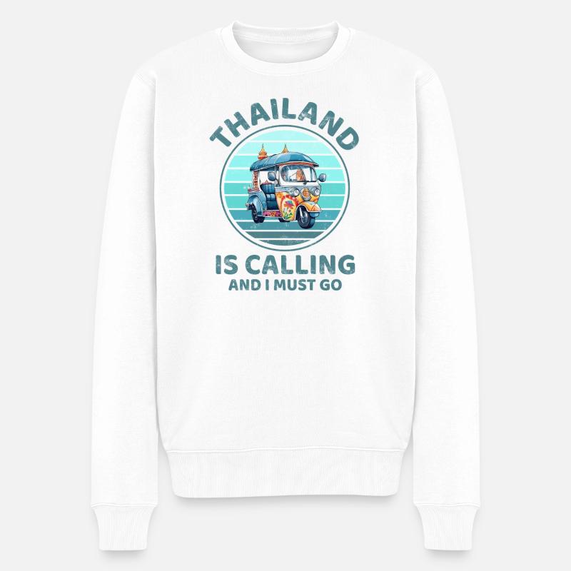 Thaïlande - Pull Premium bio Homme - blanc