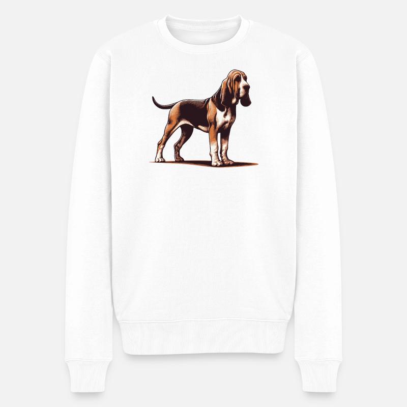 Bloodhound - Männer Premium Bio Pullover - Weiß