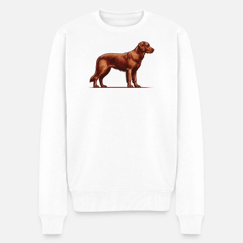 Chesapeake Bay Retriever - Männer Premium Bio Pullover - Weiß