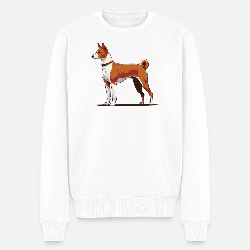 Basenji - Pull Premium bio Homme - blanc