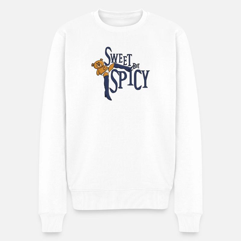 Sucré mais épicé - Pull Premium bio Homme - blanc