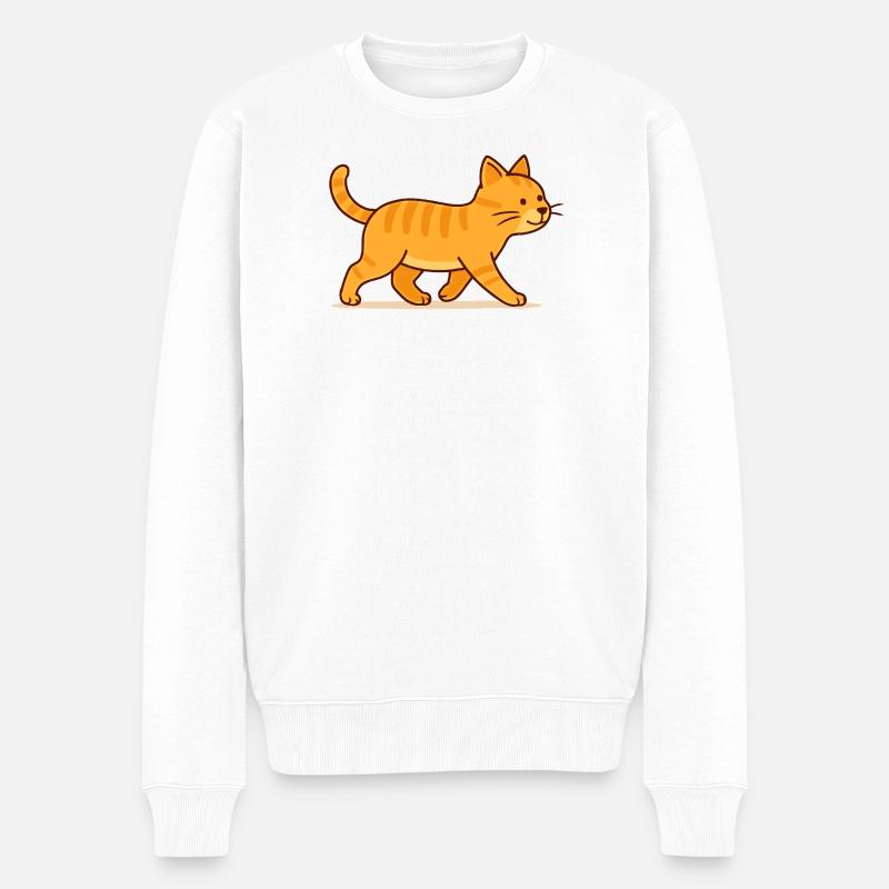 Chat Pauli - Pull Premium bio Homme - blanc