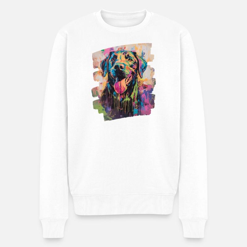 Labrador - Männer Premium Bio Pullover - Weiß