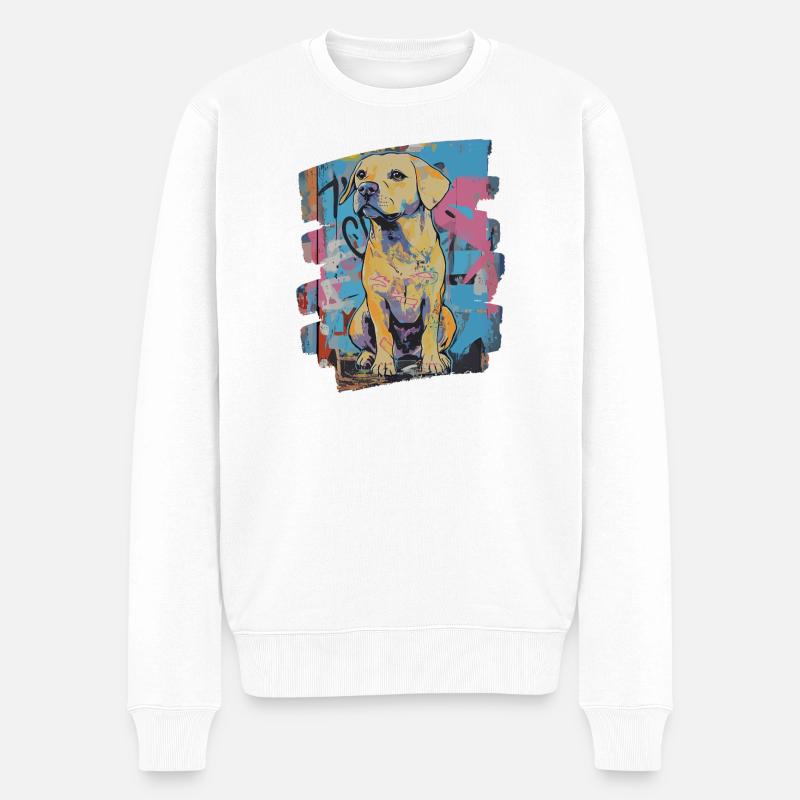 Labrador - Männer Premium Bio Pullover - Weiß