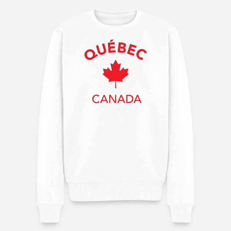 QUÉBEC CANADA - Pull Premium bio Homme - blanc