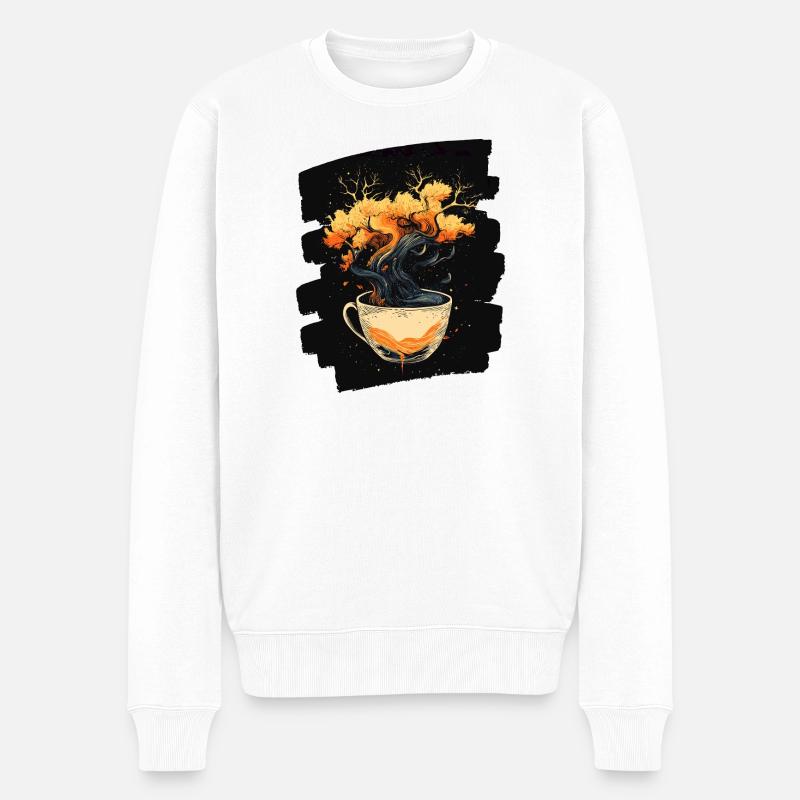 Café Café Amateurs de café - Pull Premium bio Homme - blanc