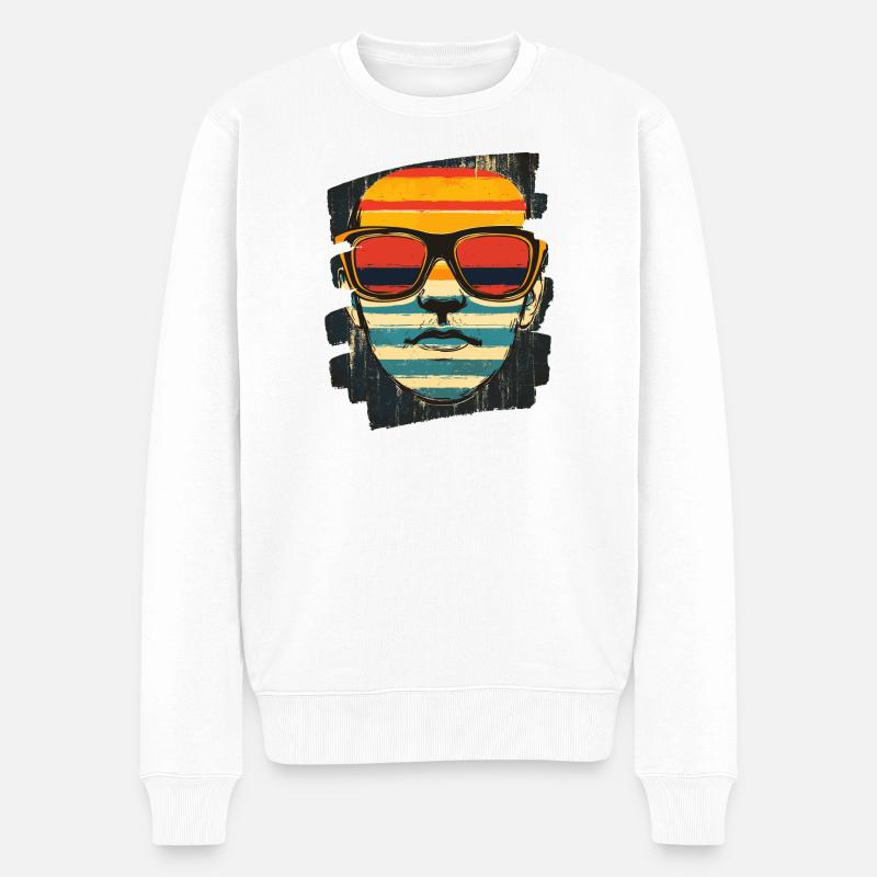Sonnenbrille - Männer Premium Bio Pullover - Weiß