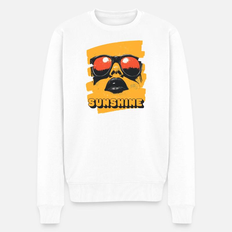Sonnenbrille Sommer - Männer Premium Bio Pullover - Weiß
