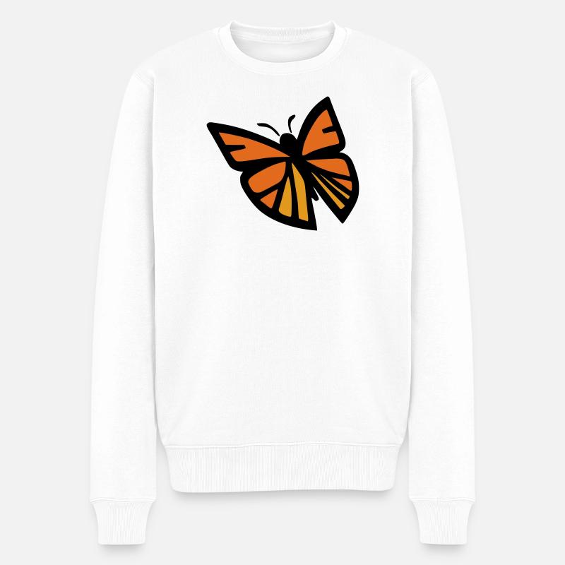 Monarque papillon - Pull Premium bio Homme - blanc
