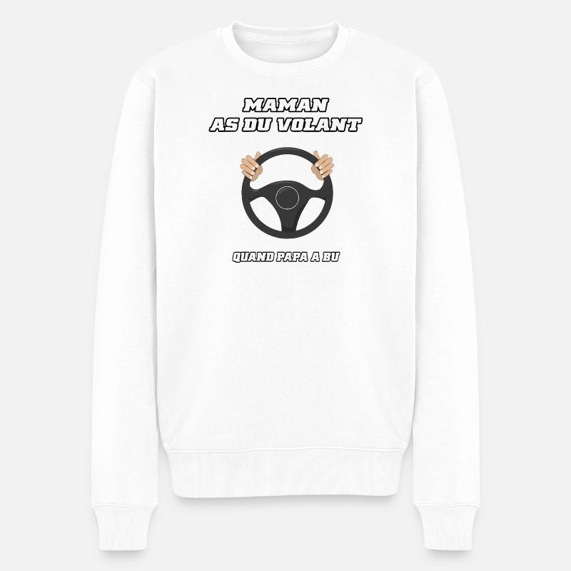 Maman as du volant - Pull Premium bio Homme - blanc
