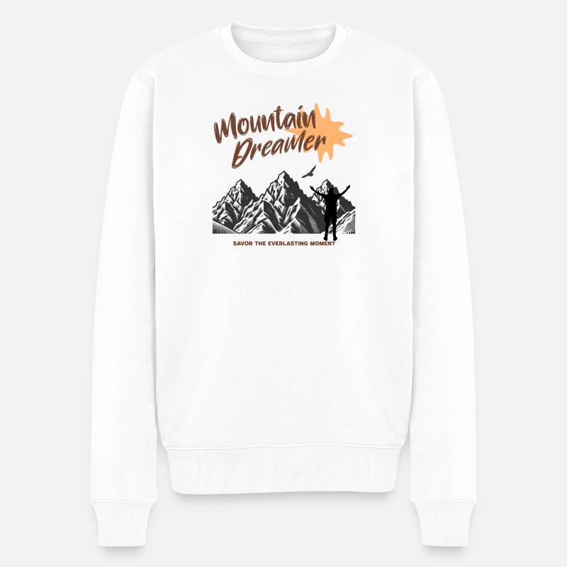 Mountain Dreamer - Männer Premium Bio Pullover - Weiß