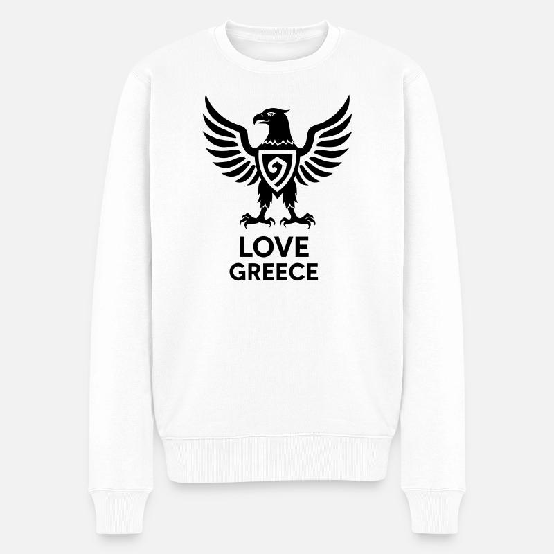 Love Greece 03 - Pull Premium bio Homme - blanc