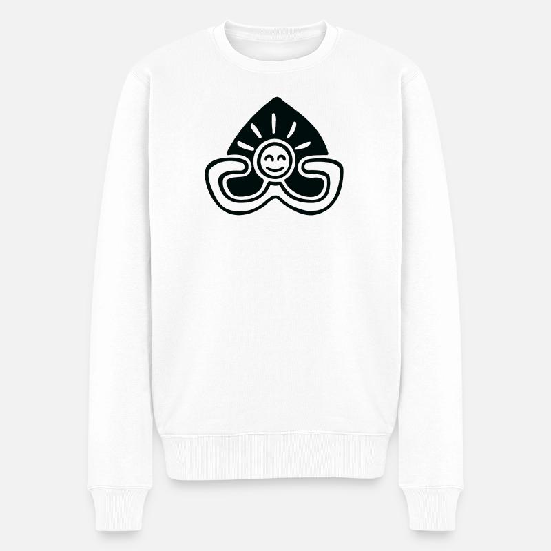 Relax and Smile - Männer Premium Bio Pullover - Weiß