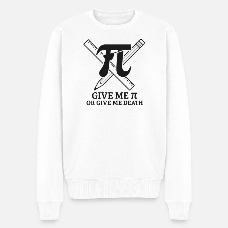 Give Me Pi - Männer Premium Bio Pullover - Weiß