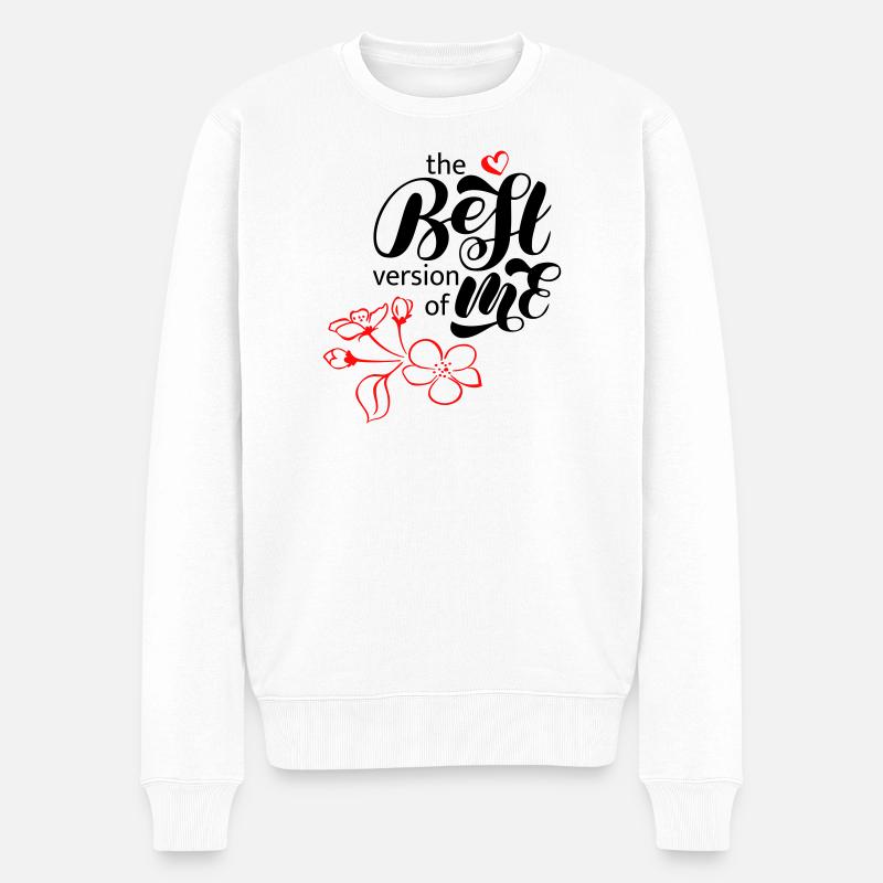 best version of me - Männer Premium Bio Pullover - Weiß