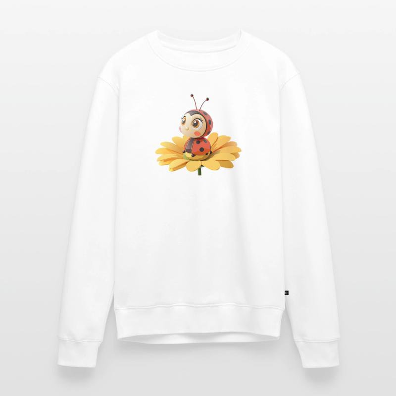 Süßer Marienkäfer auf einer Blume Männer Premium Bio Pullover