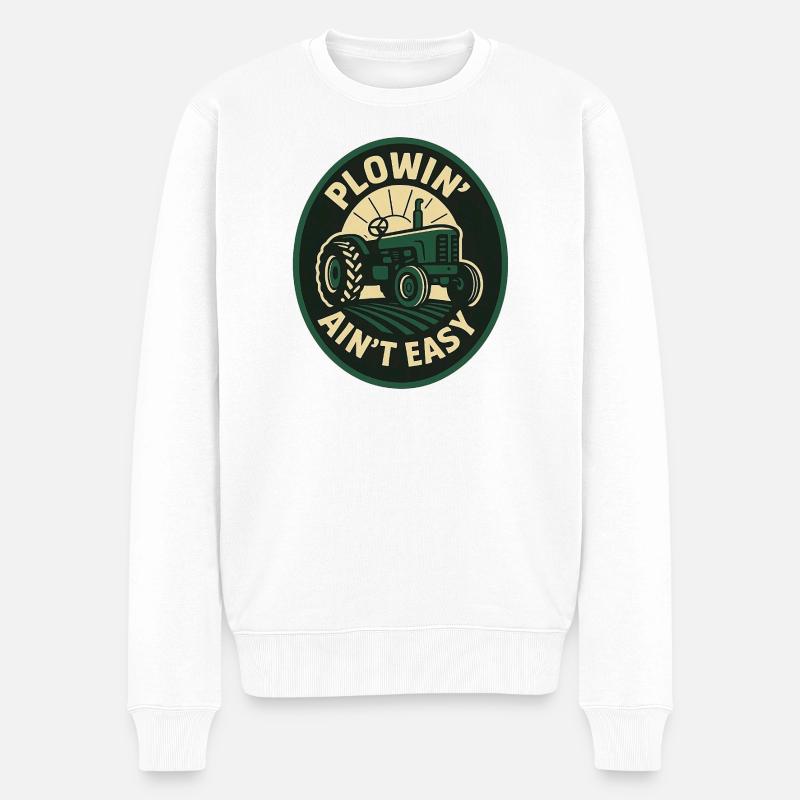 Labourer n’est pas facile - Pull Premium bio Homme - blanc
