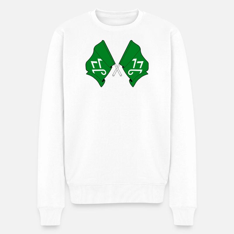 Drapeaux croisés de la province d’Innlandet - Pull Premium bio Homme - blanc