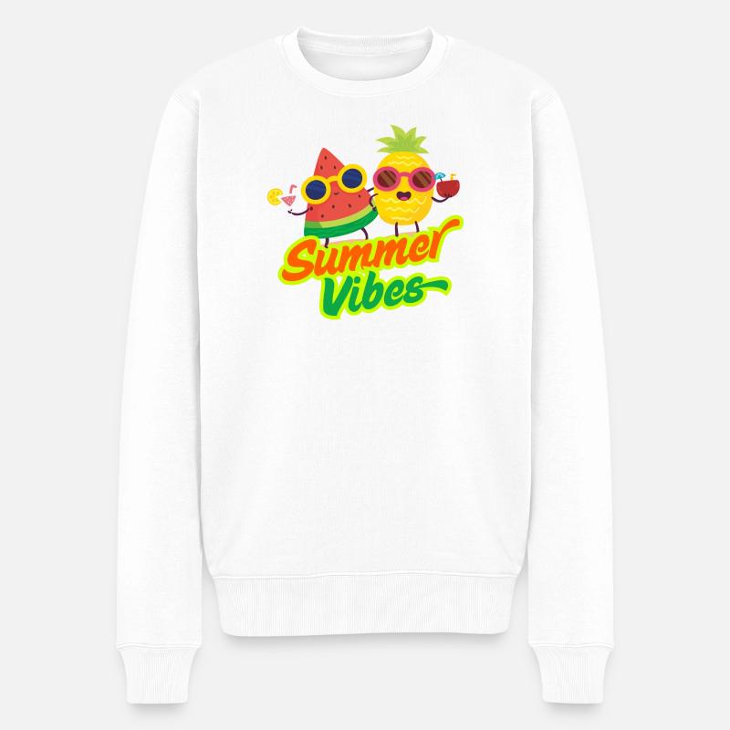 Summer Vipes - Pull Premium bio Homme - blanc