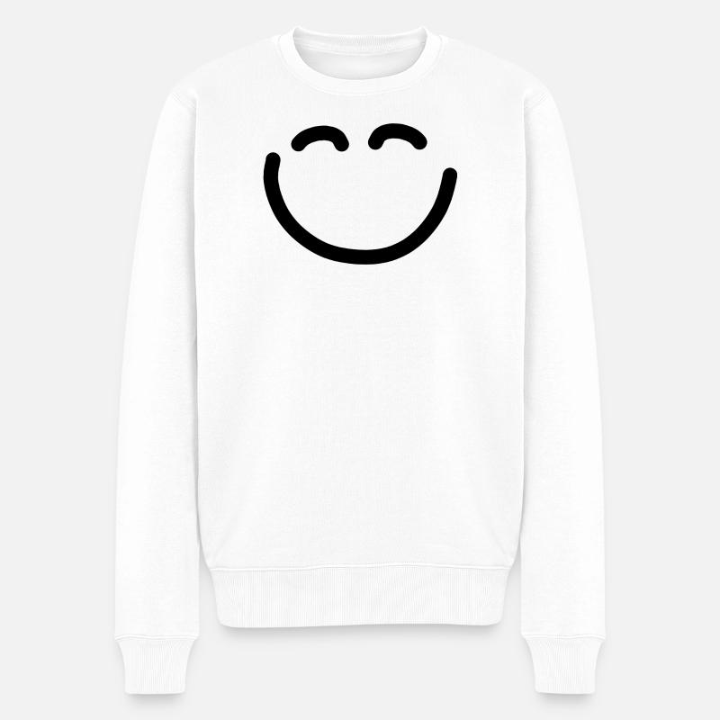 Visage heureux - Pull Premium bio Homme - blanc