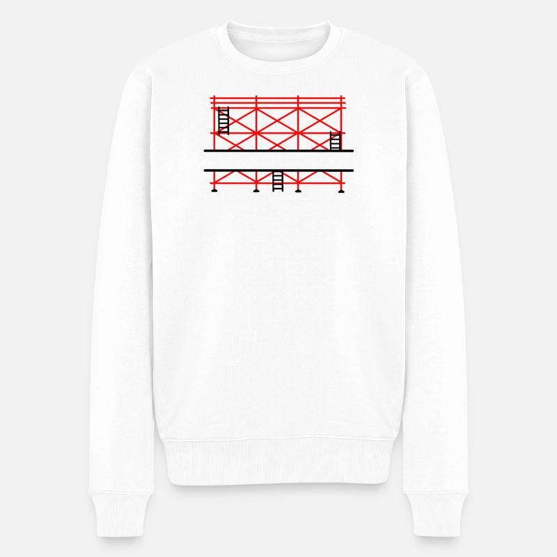 Bannière d’échafaudage pour constructeur d’échafaudages - Pull Premium bio Homme - blanc