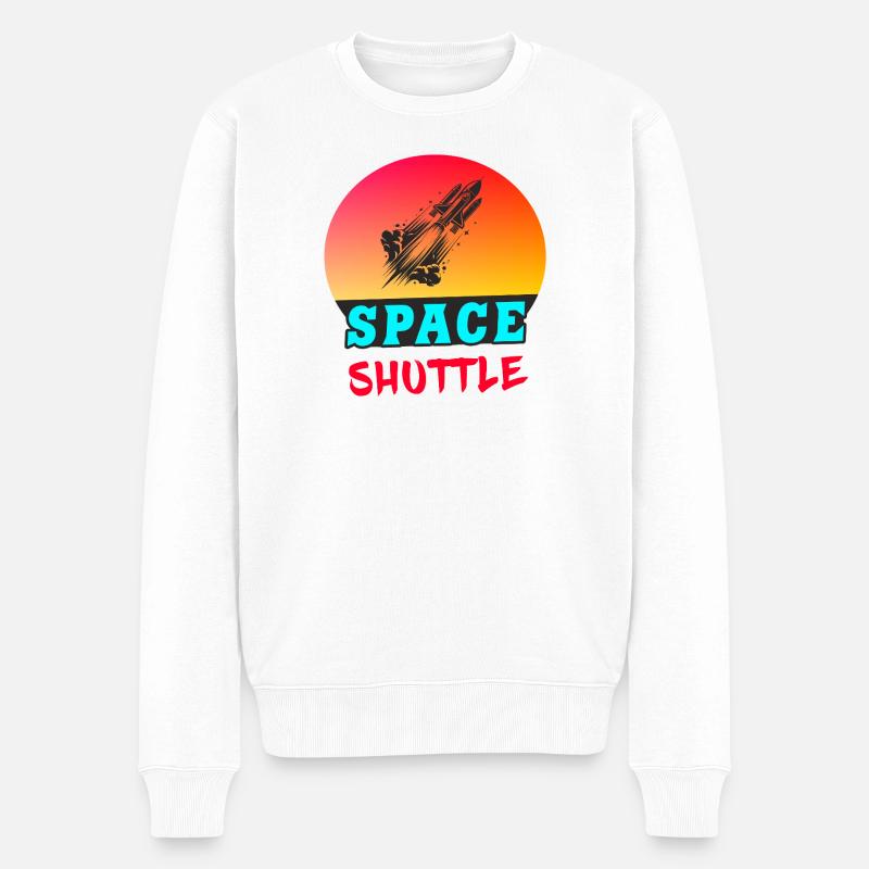 Navette spatiale Sunset Design - Pull Premium bio Homme - blanc
