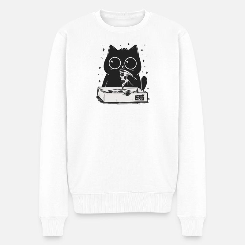 Pizza kitty - Pull Premium bio Homme - blanc
