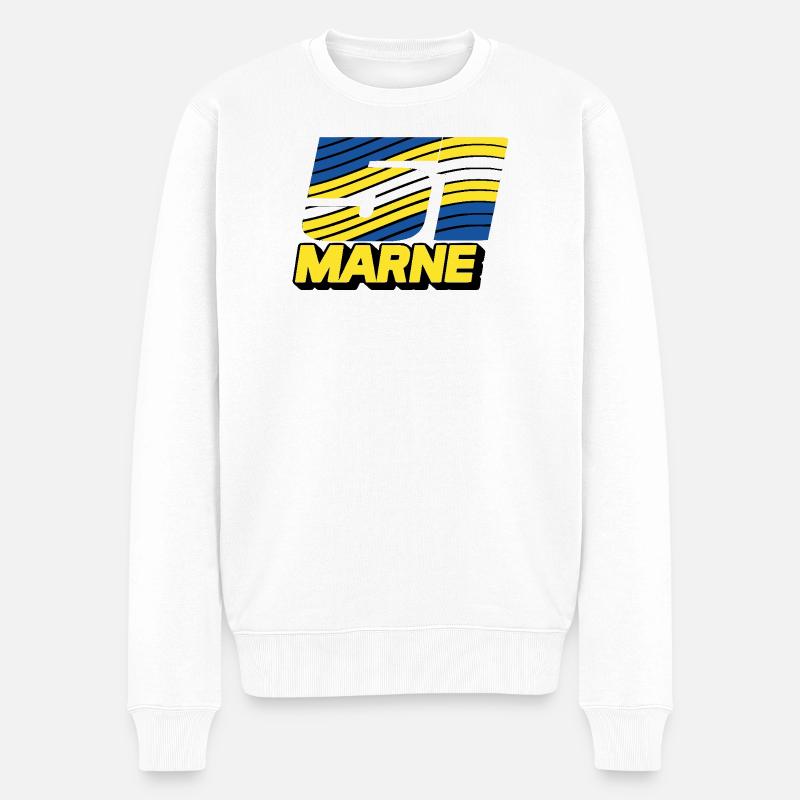 51 - Männer Premium Bio Pullover - Weiß