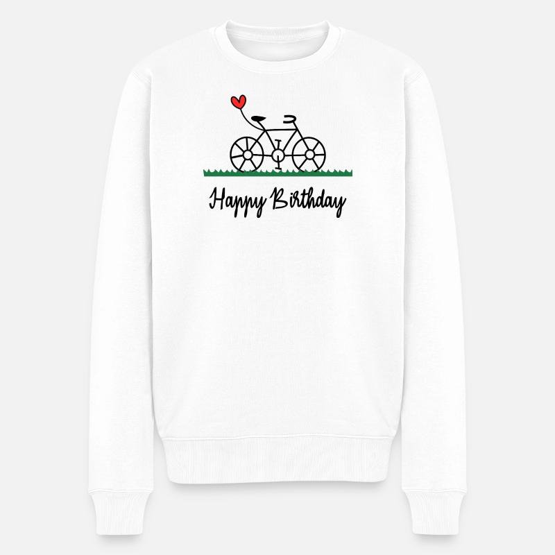 HAPPY BIRTHDAY. JOYEUX ANNIVERSAIRE. ANNIVERSAIRE. - Pull Premium bio Homme - blanc