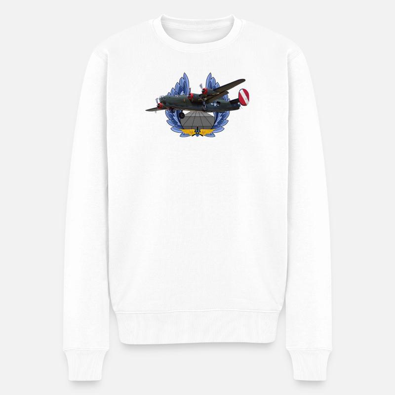 B-24 Liberator - Männer Premium Bio Pullover - Weiß