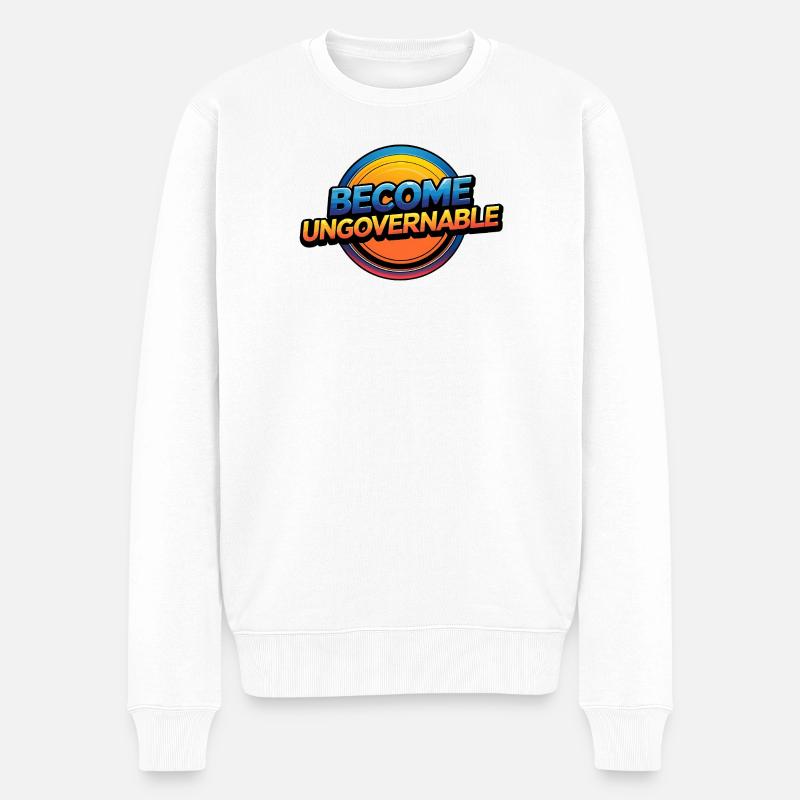 Become Ungovernable - Männer Premium Bio Pullover - Weiß