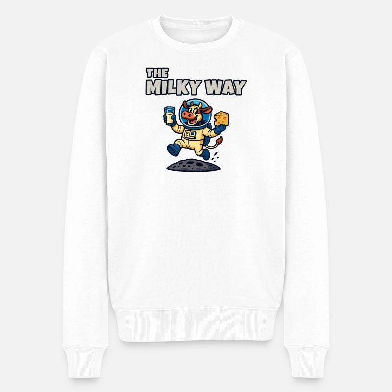 La Voie lactée - Ko Astronaut - Pull Premium bio Homme - blanc