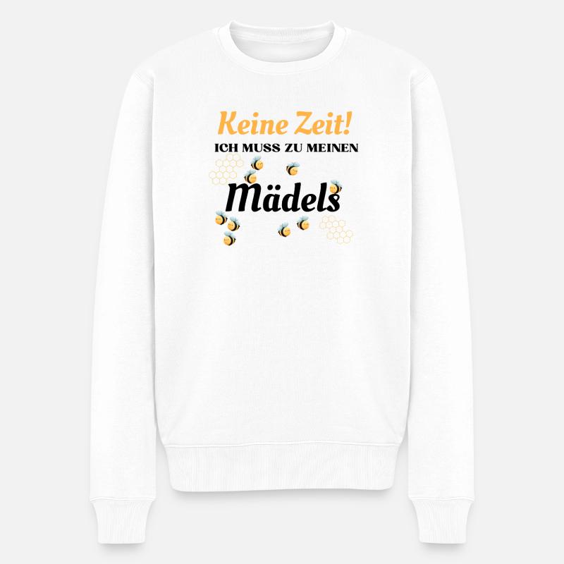 Biene Imker - Männer Premium Bio Pullover - Weiß