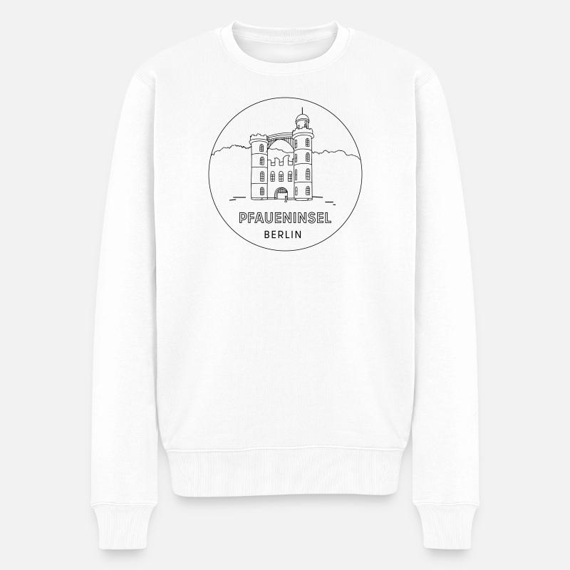 Pfaueninsel Berlin - Männer Premium Bio Pullover - Weiß