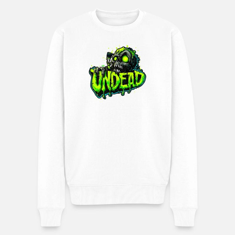 Undead - Männer Premium Bio Pullover - Weiß