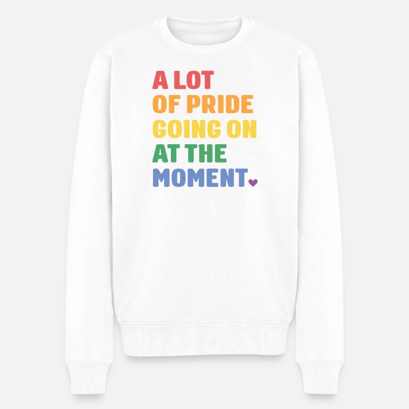 LGBTQ Pride Month - Viel Pride - Männer Premium Bio Pullover - Weiß