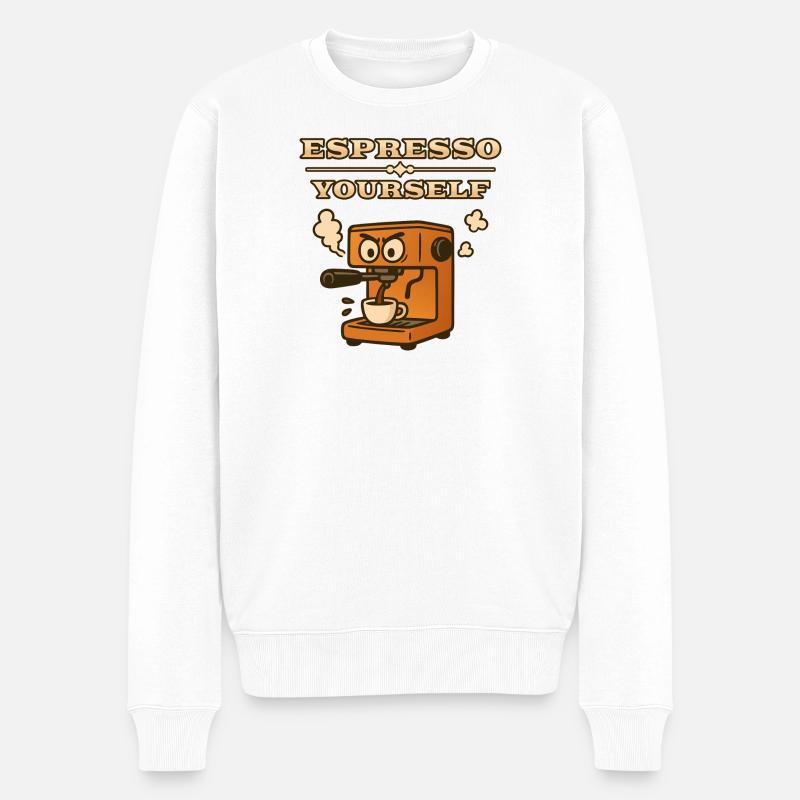Espresso vous-même - Pull Premium bio Homme - blanc