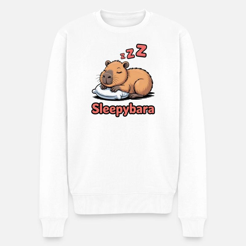 Sleepybara Câlin de rêve - Pull Premium bio Homme - blanc