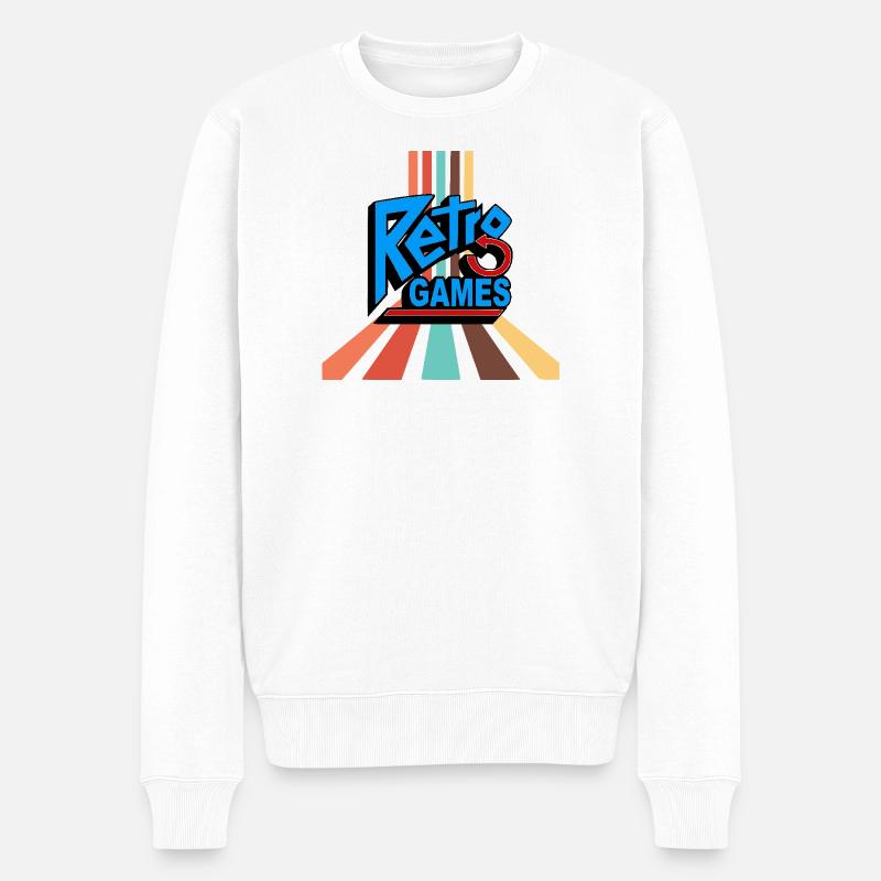 Retro games - Pull Premium bio Homme - blanc