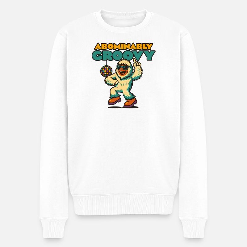 Groovy Disco Yeti - Pull Premium bio Homme - blanc