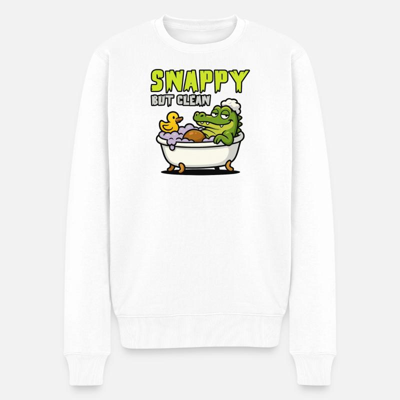 Un scapou dans le jacuzzi - Pull Premium bio Homme - blanc
