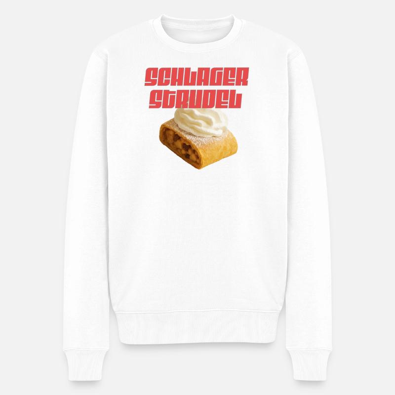Schlager Strudel Crowd Energy - Männer Premium Bio Pullover - Weiß