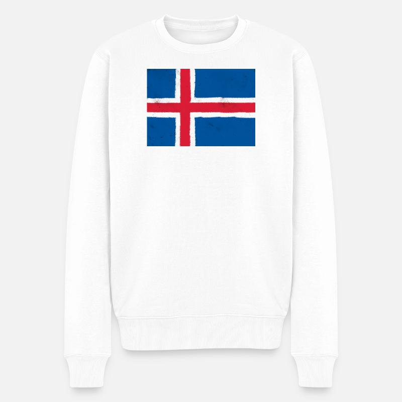 Drapeau de l’Islande - Pull Premium bio Homme - blanc