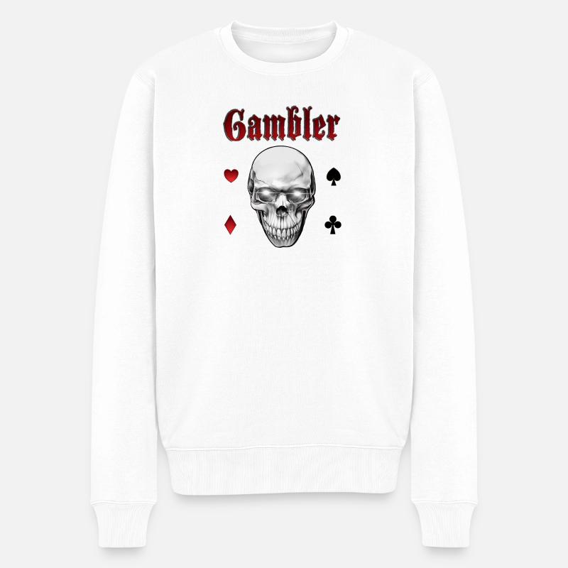 Spieler - Männer Premium Bio Pullover - Weiß
