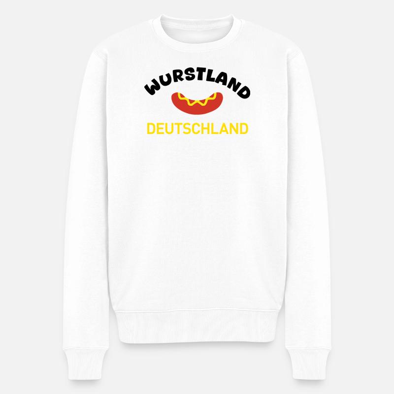 Wurstland Deutschland - Männer Premium Bio Pullover - Weiß